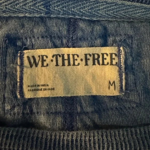 We The Free Women’s Our Time Tee Cobalt Blue Free People Medium - Picture 3 of 8